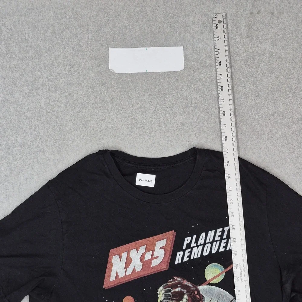 Wrangler Men Shirt M Black Graphic Rick And Morty Laser Logo Short Sleeve  READ